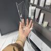 Klarer L-Acryl-Spalt-Trennschutz Anti-Drop Spiegel-Schrankregal-Teiler Badezimmer Make-up Hautpflege Aufbewahrungshalter