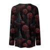 Women's Long Sleeve Casual Print T-Shirt Round Neck Tee for Daily Wear