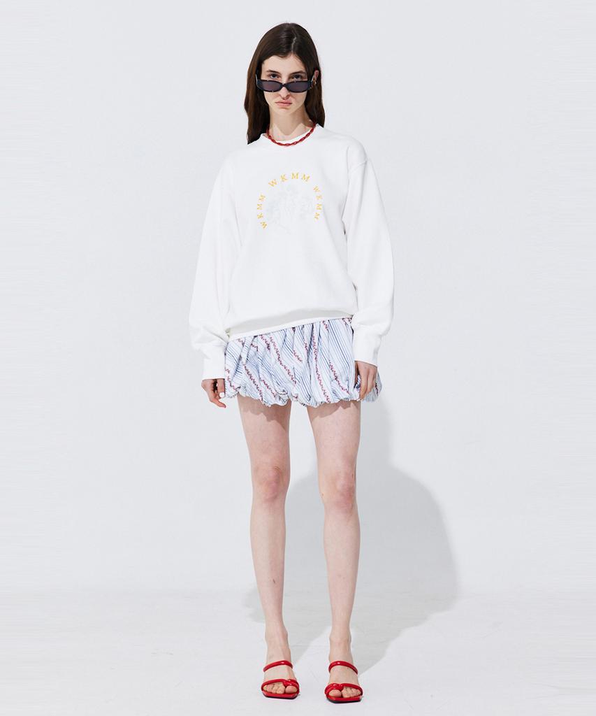 Bundercammer Embroidery Balloon Banding Skirt_Navy