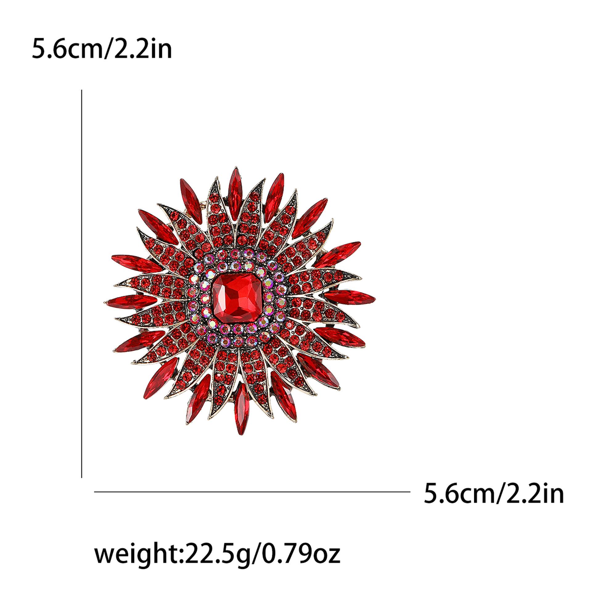 

Модная брошь-подсолнух из сплава со стразами, элегантная роскошная женская брошь-кардиган для платья, украшение-булавка