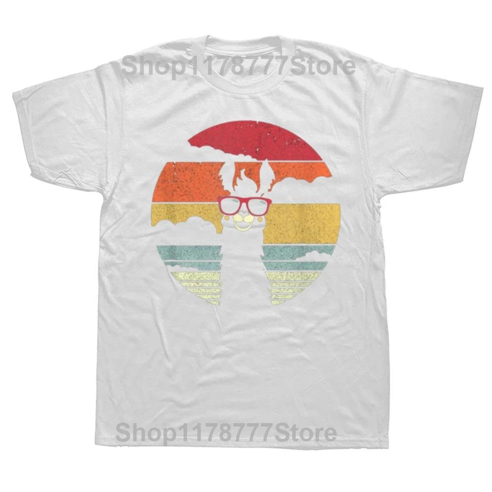 

Funny Retro Style Alpaca T Shirts Summer Style Graphic Cotton Streetwear Short Sleeve Birthday Gifts Tshirt Mens Clothing S