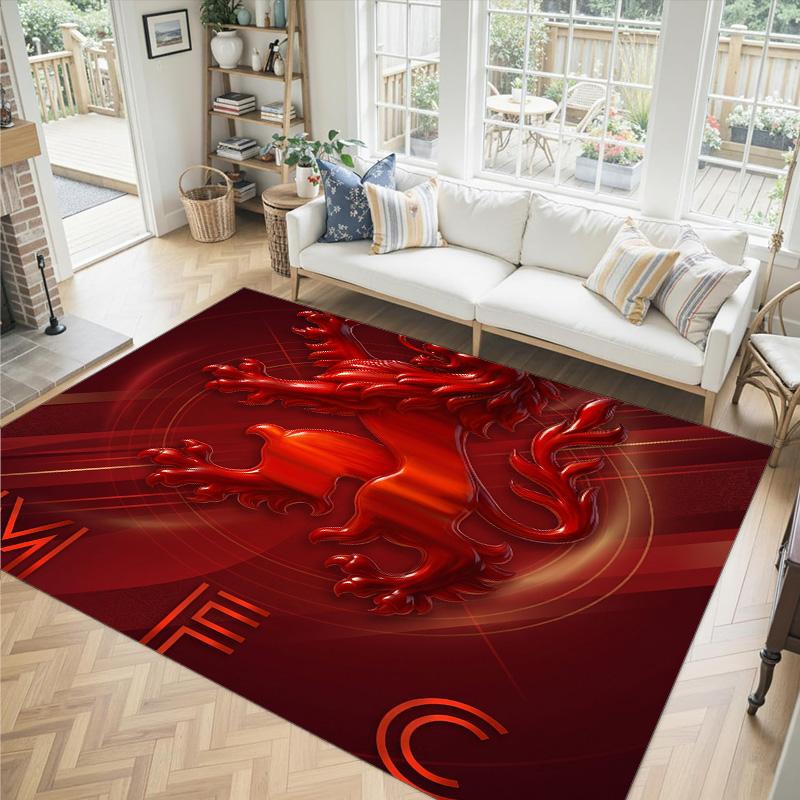 Middlesbrough Design Crystal Velvet Carpet Cozy Non?Slip Printed Rug For Bedroom Living Room Entrance