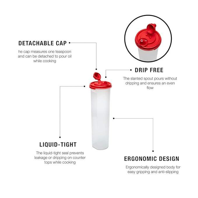 RSINC Mega Magic Plastic Flow Bottle, 1.1 Litres, 1 Piece Multicolor JL186320825325