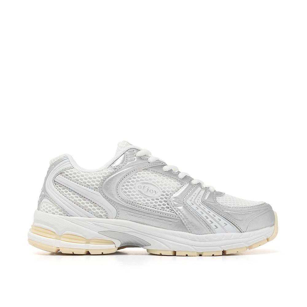 Ofjoy Trellis Walking Sneakers Silver 105-Oss005Tl