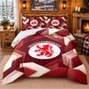 Gedrucktes 3-teiliges Bettwäsche-Set Middlesbrough FC Muster Bettlaken Kissenbezug Für Schlafzimmer Dekoration