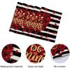 4Pcs Valentine's Day Placemats Set Of 4 For Dining Table Cotton Linen Heat Table Mats  Washable Love Heart Red Check