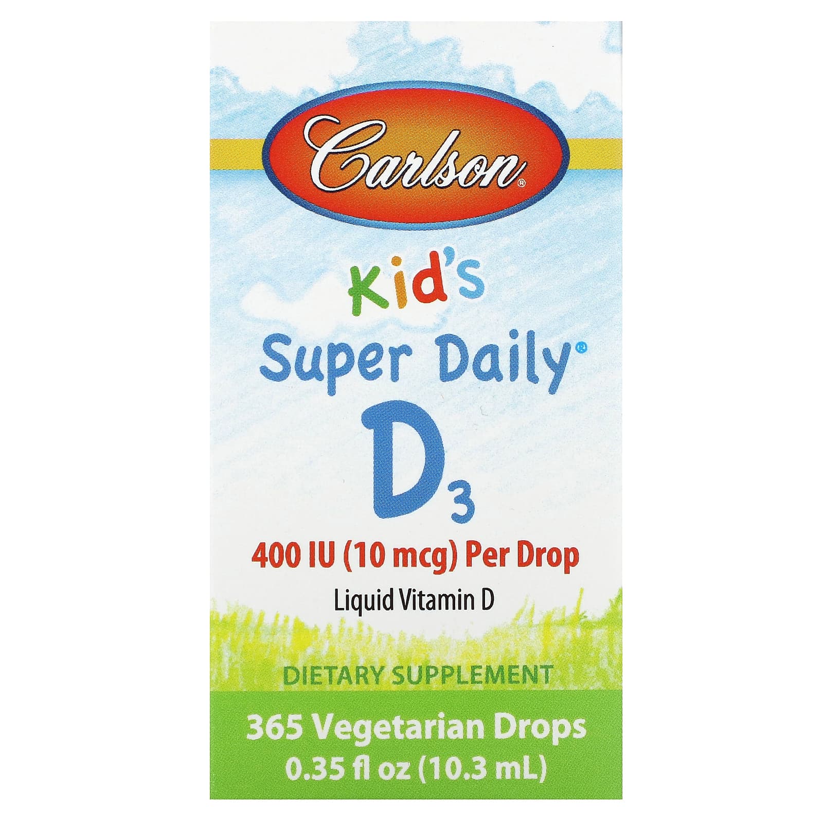 

Kids Super Daily® D3, 10Mcg(400Iu), 10.3Ml(0.35Fl Oz)