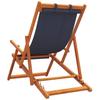 2 Piece Folding Beach Chairs Blue Fabric