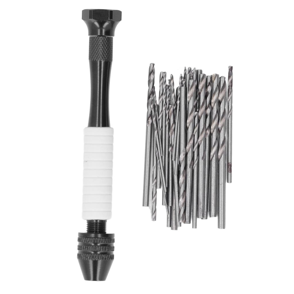49Pcs/Set High Speed Steel Twist Drill Bits Set ABS Handle Manual Drill Bits for Wood Plastic Rubber Modeling DIY Tools