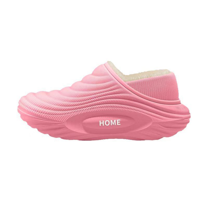Winter waterproof and cold-resistant cotton slippers 2025 new indoor home non-slip velvet warm couple bag and cotton shoes