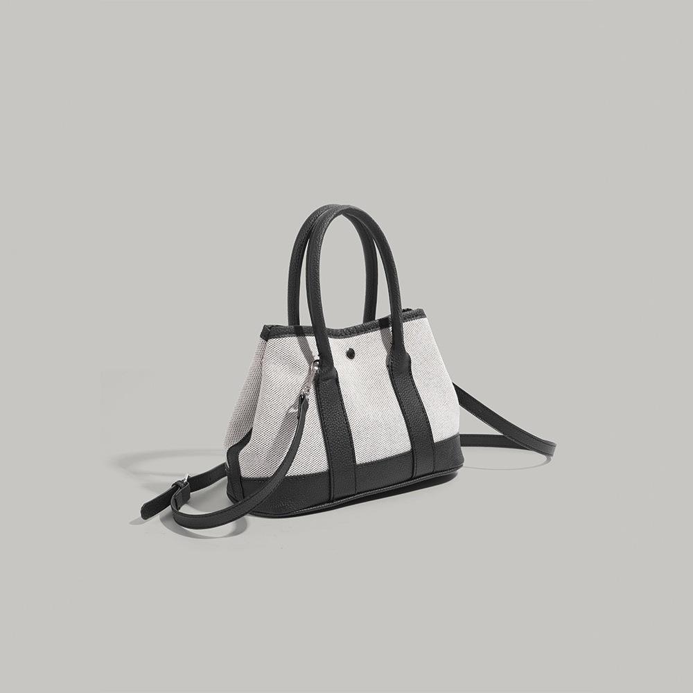 Cross-border 2025 new niche design patchwork handbag, fashionable and versatile, large-capacity commuter shoulder and crossbody bag, trendy