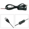 5V USB Male Jack 2 Pin 2 Wire Power Charge Cable Cord Connector DIY 1m/1.5m Wire DIY Pigtail Cable On/Off Switch Cable