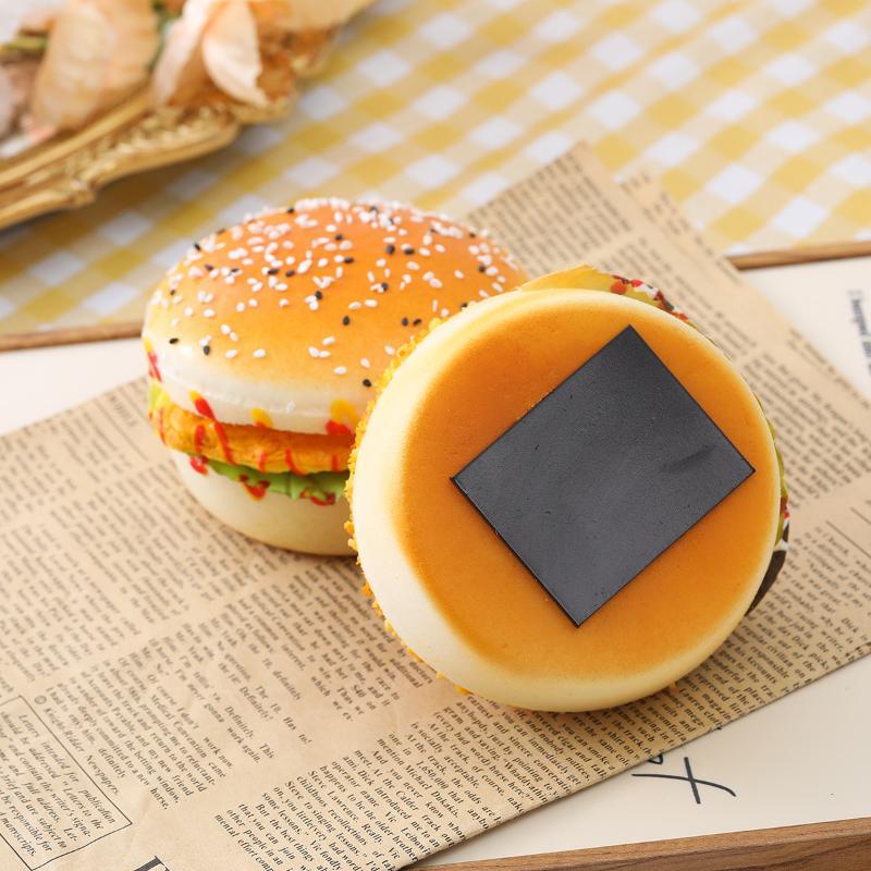 Realistischer Hamburger Kühlschrankmagnet Squishies Spielzeug Langsam aufsteigendes Stressabbau-Spielzeug Neuheit Antistress Weihnachts-Küchendekoration