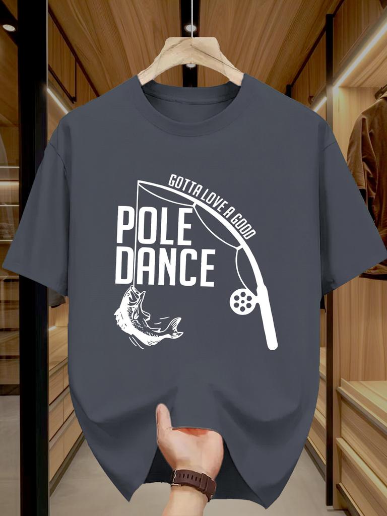 Funny Fishing Pole Dance Graphic Tee for Unisex Breathable 100 Cotton Perfect for Summer Streetwear and Humorous Angler Vibe
