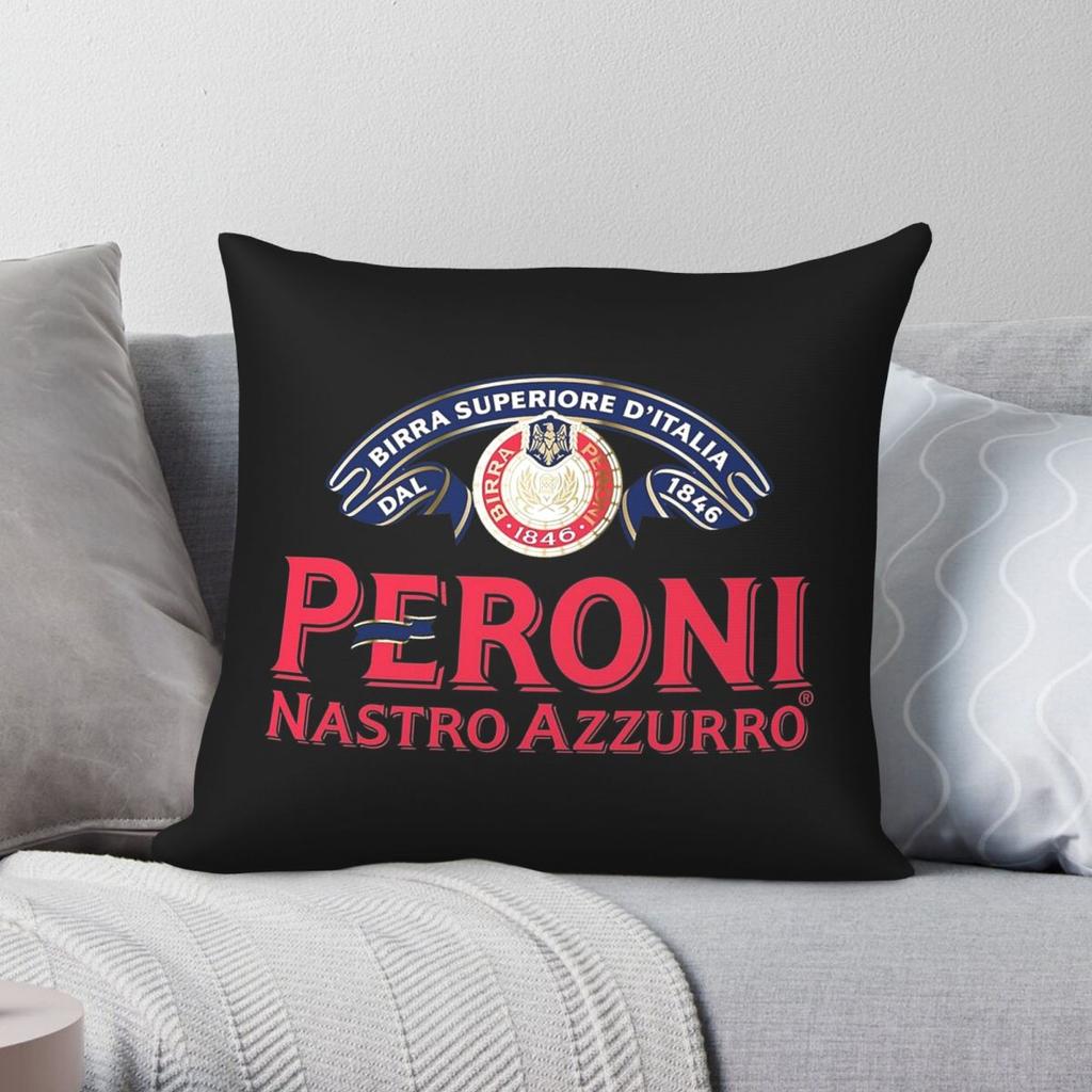 Peroni Nastro Azzurro Italy Square Pillowcase Polyester Linen Velvet Pattern Zip Decor Home x
