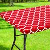 Olanly Rectangle and Round Table Cloth Waterproof Elastic Fitted Table Covers Wipeable Tablecloth Camping for Indoor Outdoor