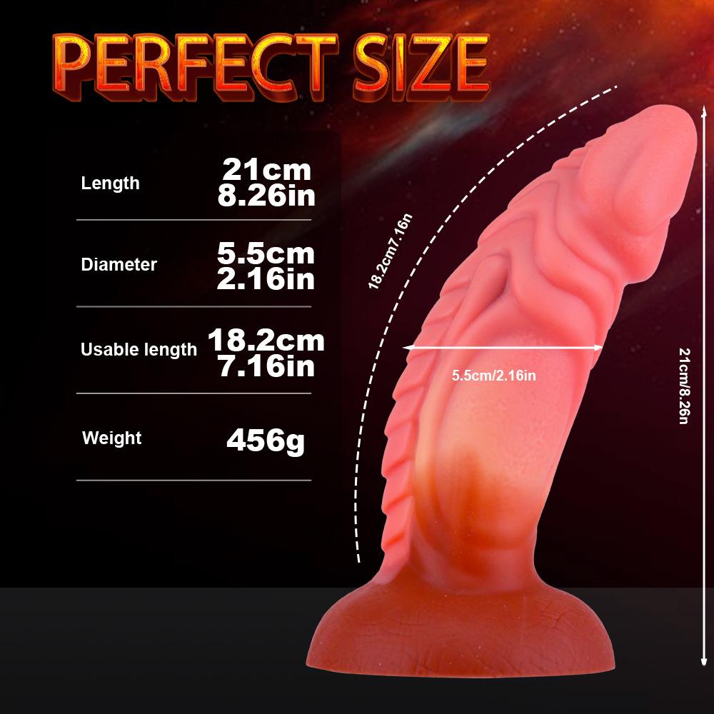 Alien Spiky Penis Liquid Silicone Dildo Male and Female Masturbator Anal Plug Adult Sexual Product
