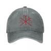 Chi Rho And Orthodox Baseball Cap Retro Distressed Denim Sun Cap Unisex Style Outdoor Summer Caps Hat