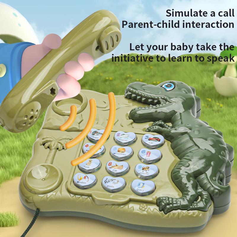 Dinosaur Story Machine Mengqu Cartoon Early Education Telephone Parent-Child Interactive Play Children'S Toys