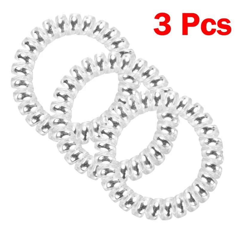 4pcs Multicolor Elastic Rubber Bands Spiral Shape Ponytail Hair Ties Gum Rubber Band Hair Rope Telephone Wire Hair Accessories