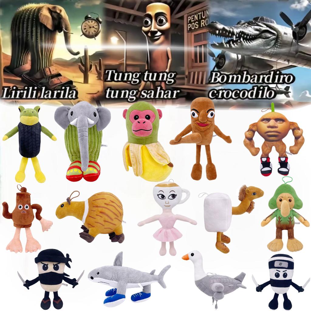 39 stylów Tralalelo Tralala Pluszowy Tungtungtung Włoski Brainrot Al Tralalero Tralala Pluszowa Lalka Wypchana Miękka Poduszka Niestandardowe Zabawki