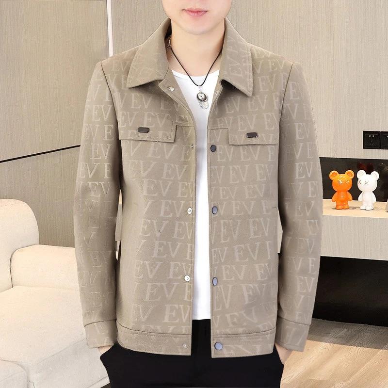 New men's thickened jacket lapel jacket casual short men's cotton clothes