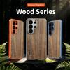 Luxury Aluminum Alloy Solid Wood Phone Case For Samsung Galaxy S26 S25 S24 Ultra For Magsafe Magnetic Wireless Charging Shockproof Cover