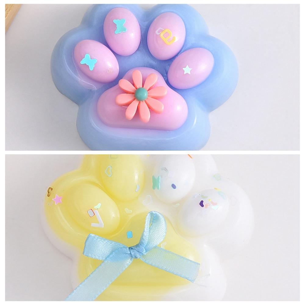 2pc/set Soft Cat Paw Squeeze Toy TPR Cat Paw Pinch Toy Sensory Toy Cartoon Fidget Toy  Children