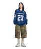 EASY NO EASY Long Sleeve Football Jersey - Navy