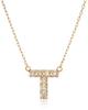 ESTELLE [WEB Exclusive] Diamond K10 Yellow Gold Initial Necklace (T) 0344-1819-0015-0000