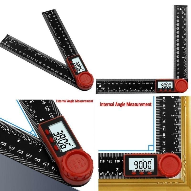 200mm 2 In 1 Digital Angle Ruler Instrument Inclinometer Goniometer Protractor