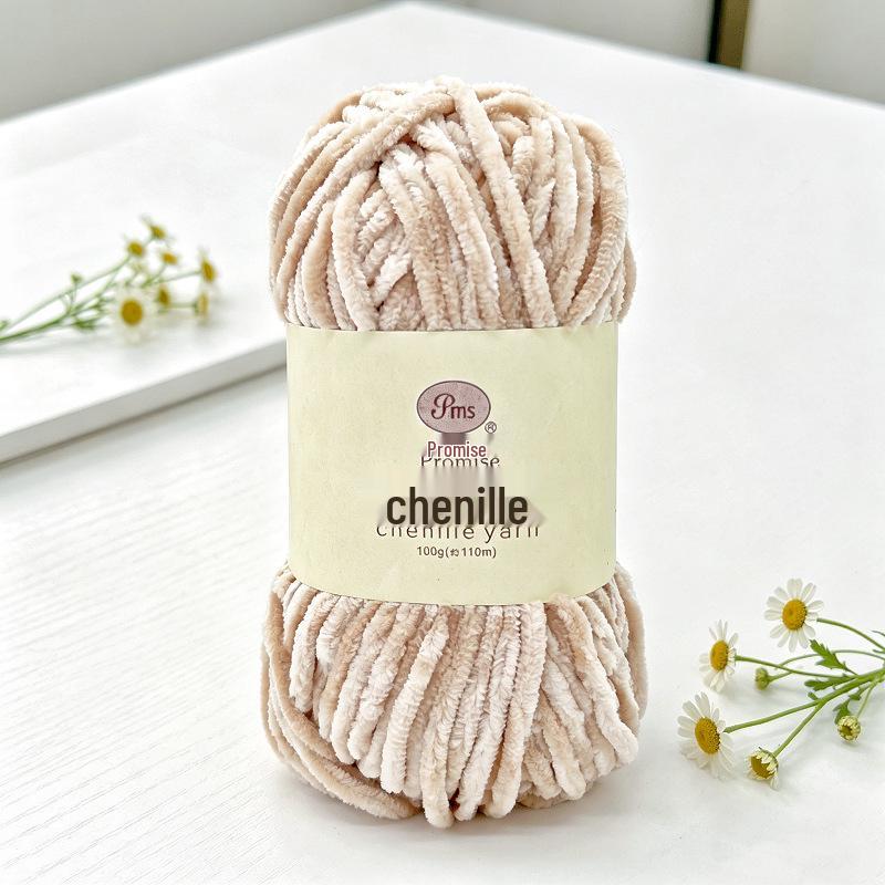 Chenille Golden Velvet Yarn for DIY Scarf, Teddy Bear, Snowdrop Crochet, Slippers