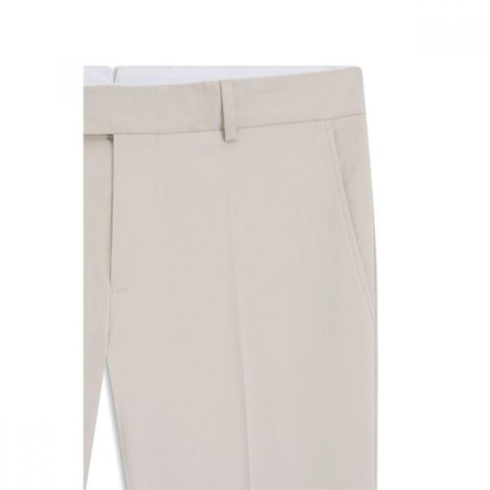 Boss Slim Fit Washable Stretch Cotton Pants Open Grey 50561572075 