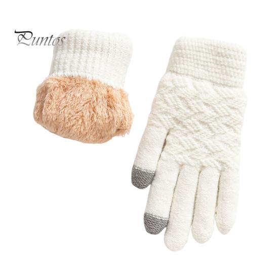 

1 пара женских зимних перчаток, двухслойные, утолщенные, плюшевые, жаккардовые, вязаные, на пять пальцев, унисекс, противоскользящие, для холодной погоды, для вождения, гольфа, катания на лыжах, коньках 22cm белый
