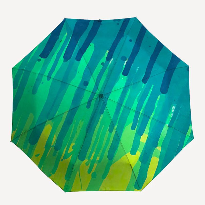 

1pc Dripping Colors Automatic Open/Close Umbrella Compact Folding Umbrella, All-Season Portable Umbrella for Women/Men F1124024