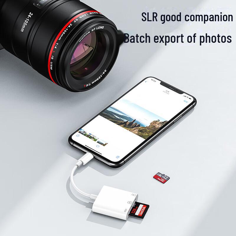 Biaz Mobile Phone SD/TF Card Reader & Fast Charge Adapter for SLR Cameras
