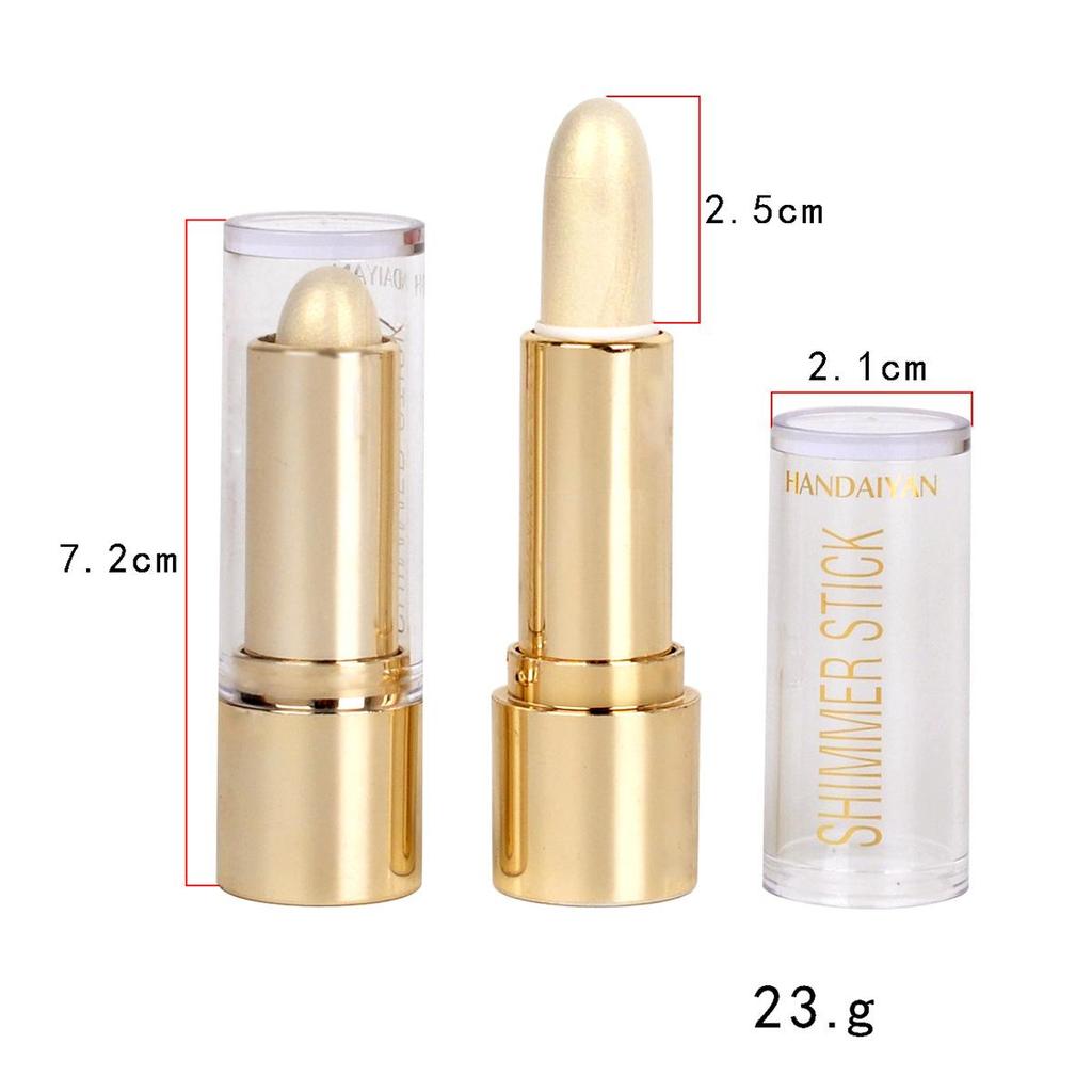 HANDAIYAN Rozjaśnianie twarzy Kosmetyczny kontur twarzy Bronzer Shimmer Highlighter Stick Concealer Cream Narzędzie do makijażu