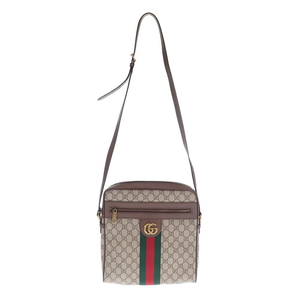 GUCCI  547934 96IWT Shoulder Bag Brown PVC coated canvas/leather Women