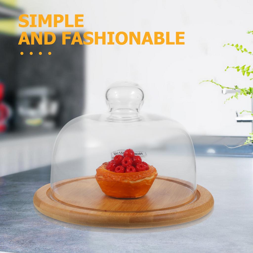 Kuchen Display Tablett Weiß Stand Gebäck Dome Abdeckung Mini Pfannen Cloche mit Deckel Zeigen Rack Käsekuchen Stabile Platte Lebensmittel