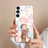 Luxury Y2K Curious George Phone Case For Samsung S25,24,23,22,21,S20,Ultra,Plus,FE Black Soft Cover