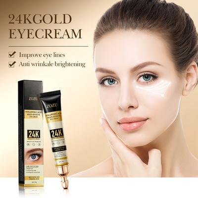 ZOZU 24K Gold Hyaluronic Acid Multi Effect Eye Cream Water Tender Moisturizing Eye Cream 20g