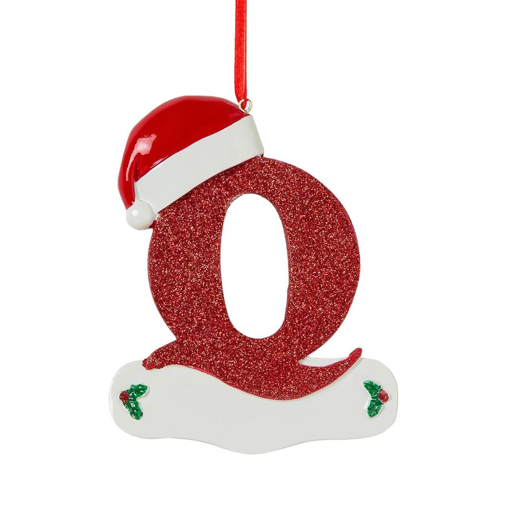 Weihnachtsdekorationsanhänger Personalisierter Weihnachtsschmuck mit 26 Buchstaben DIY Weihnachtsbaumhängeornament Neujahr 2024