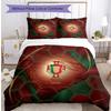 Set Biancheria da Letto Stampata Calcio Portogallo 3 Pezzi Set Copriletto Traspirante Accogliente come Regalo per la Casa Nuova o per le Feste