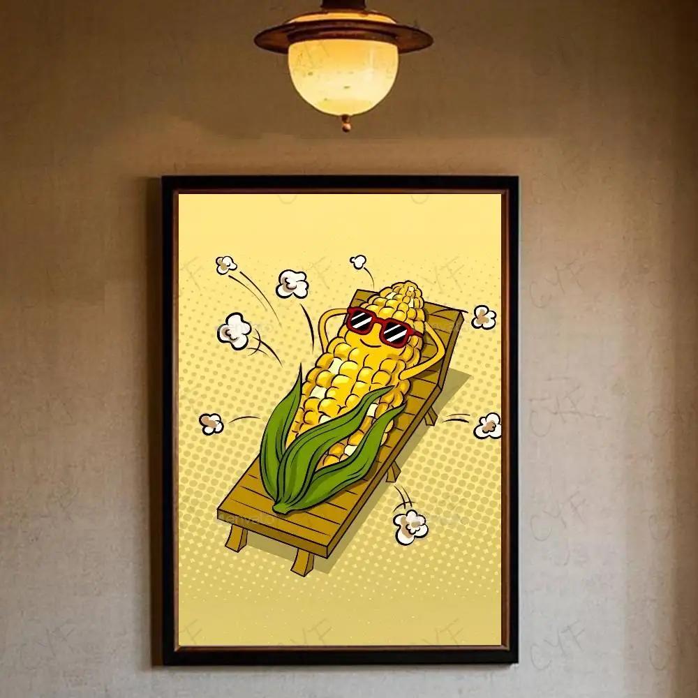 Funny Food Fancy Art Poster Home Living Bed Room Bar Hallway Sticky Wall Art Printing Waterproof Aesthetic Decor