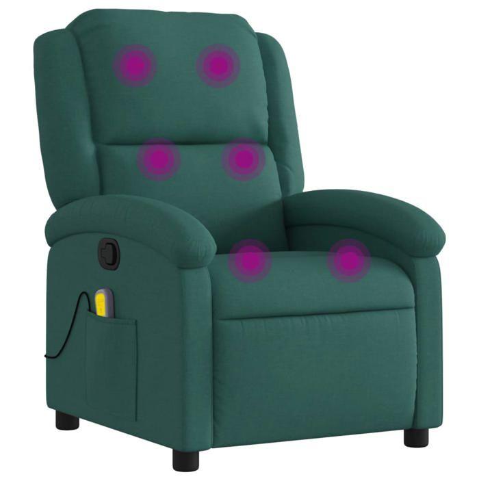 VidaXL Fauteuil de Massage Inclinable, Chaise de Relaxation avec Dossier et Repose-Pied, Siège Inclinable, Fauteuil TV, 371769