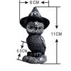 Garden Witch Cat Sculpture Gothic Kitten Decoration Halloween Magic Cat Statue Resin Craft Ornament Home Outdoor Courtyard Decor