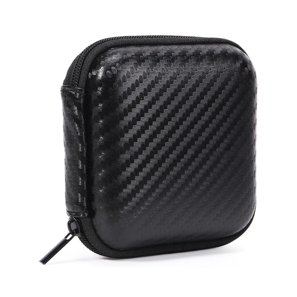 Portable Headphone Bag Mini Zipper Square Hard Storage Box Headset Case For SD TF Cards Aseismic Moisture Proof Earphone Bag