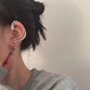 1/2 Stück Unisex-Ohrclip in Schlangenform, polierte Legierung, Retro-Hip-Hop-Stil, amerikanischer Stil, Straße, 3D-geschnitzte Schuppen, Ohrringe, Club-Party-Ohrschmuck