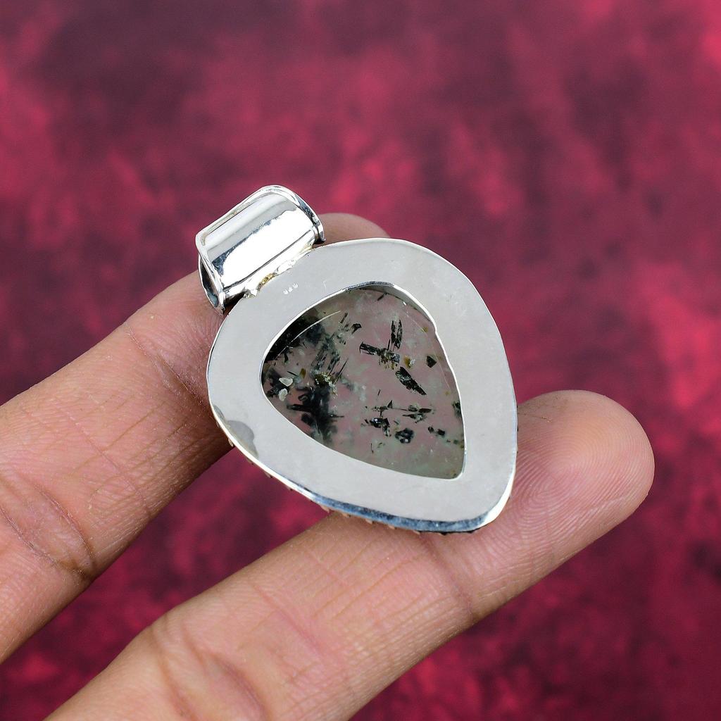 Prehnite Jewelry, 925 Solid Sterling Silver Pendant Handmade Gemstone Jewelry, Gifts For Wife Brand New Pendant
