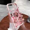 Różowe Etui na Telefon z Kwiatami Brzoskwini Dla iPhone 17 Pro Max 16 Plus 15 14 13 12 11 16E Air Magnetyczne Dla Magsafe Pokrowiec do Ładowania Bezprzewodowego